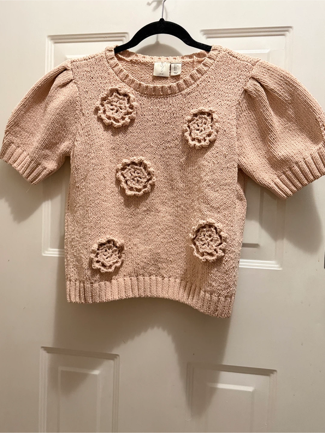 Joie Puff Sleeve Knit Sweater - Large