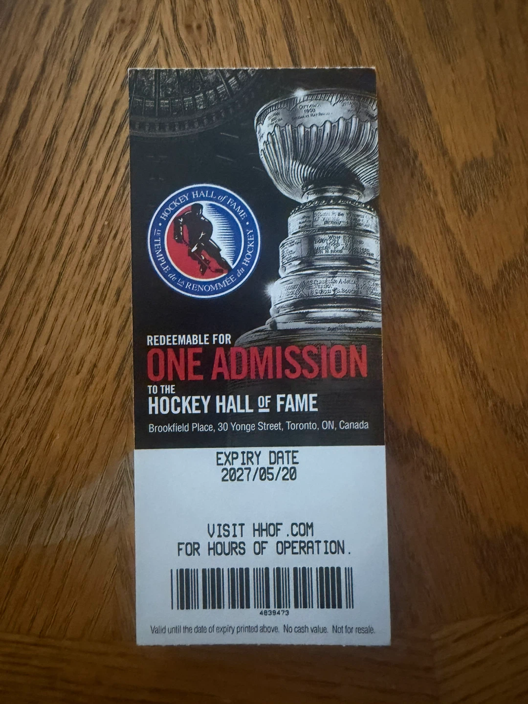 Hockey hall of fame tickets