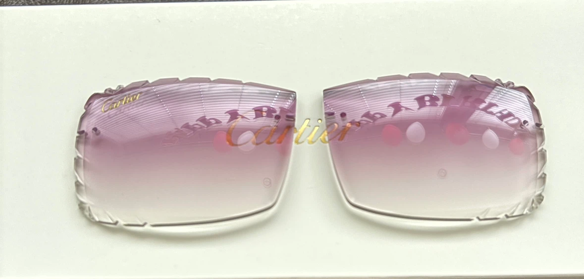 ($115) Cartier Purple Diamond Cut Lenses