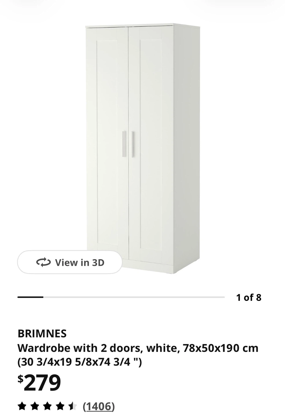 IKEA Brimnes Wardrobe - Brand New in boxes