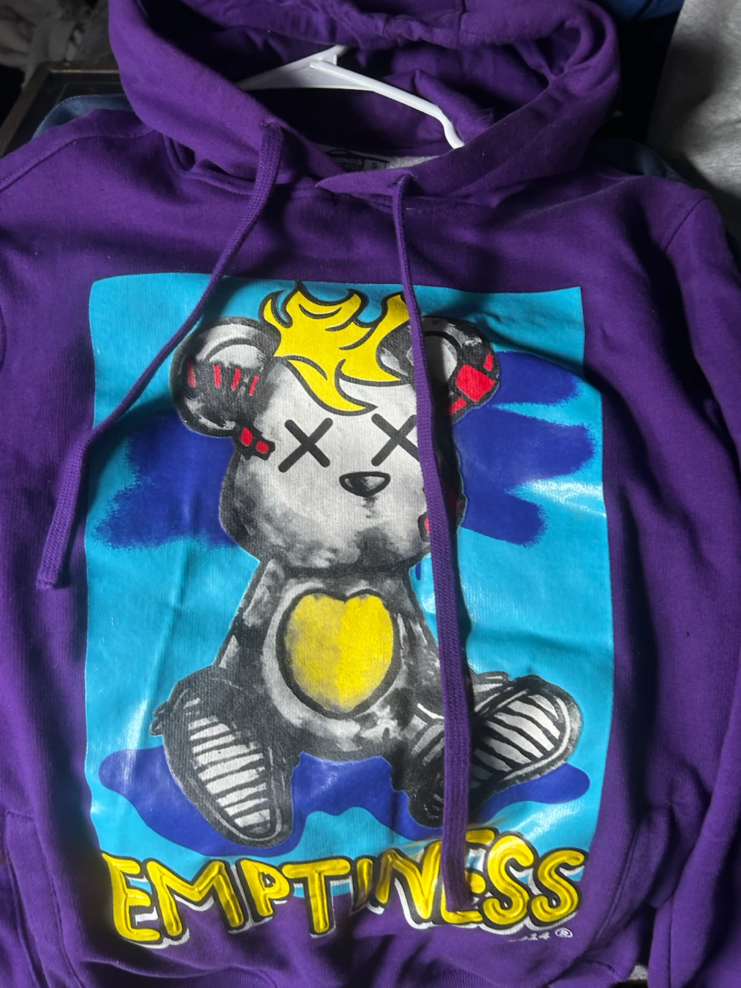 Rebel Minds Purple Emptiness Bear Hoodie