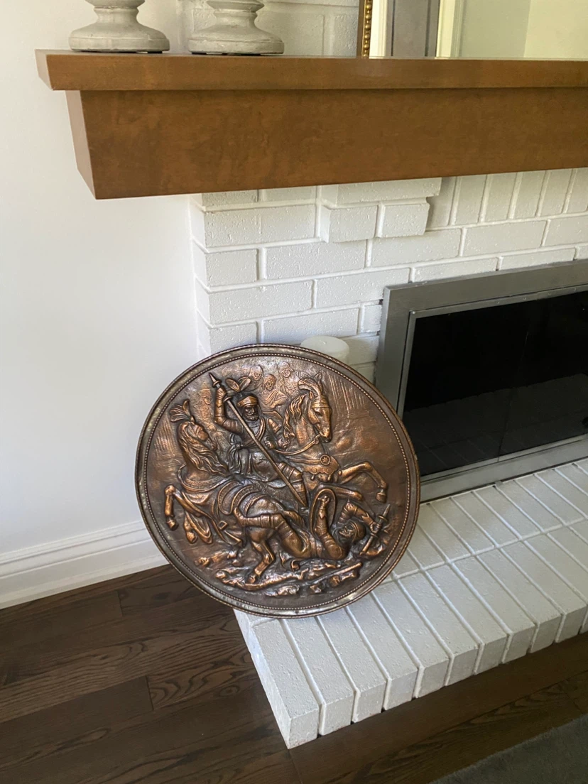 Vintage Embossed Metal Wall Plaque - photo 2