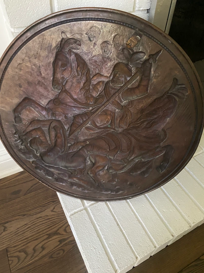 Vintage Embossed Metal Wall Plaque - photo 4