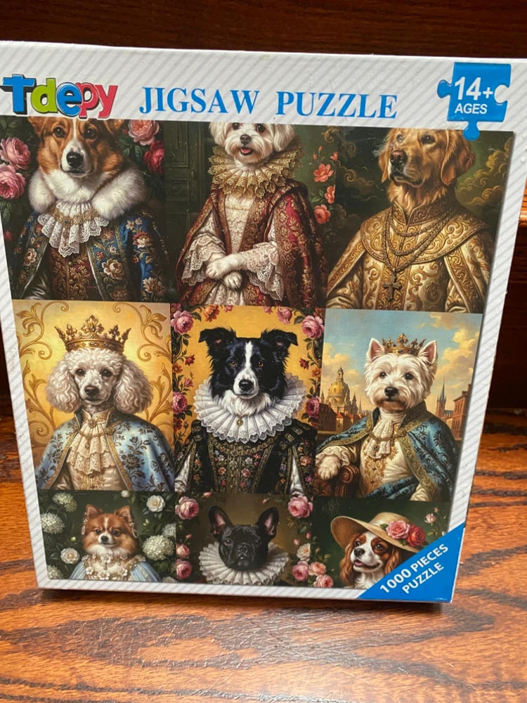 Tdepy 1000-Piece Royal Outfit For Dogs Jigsaw Puzzle