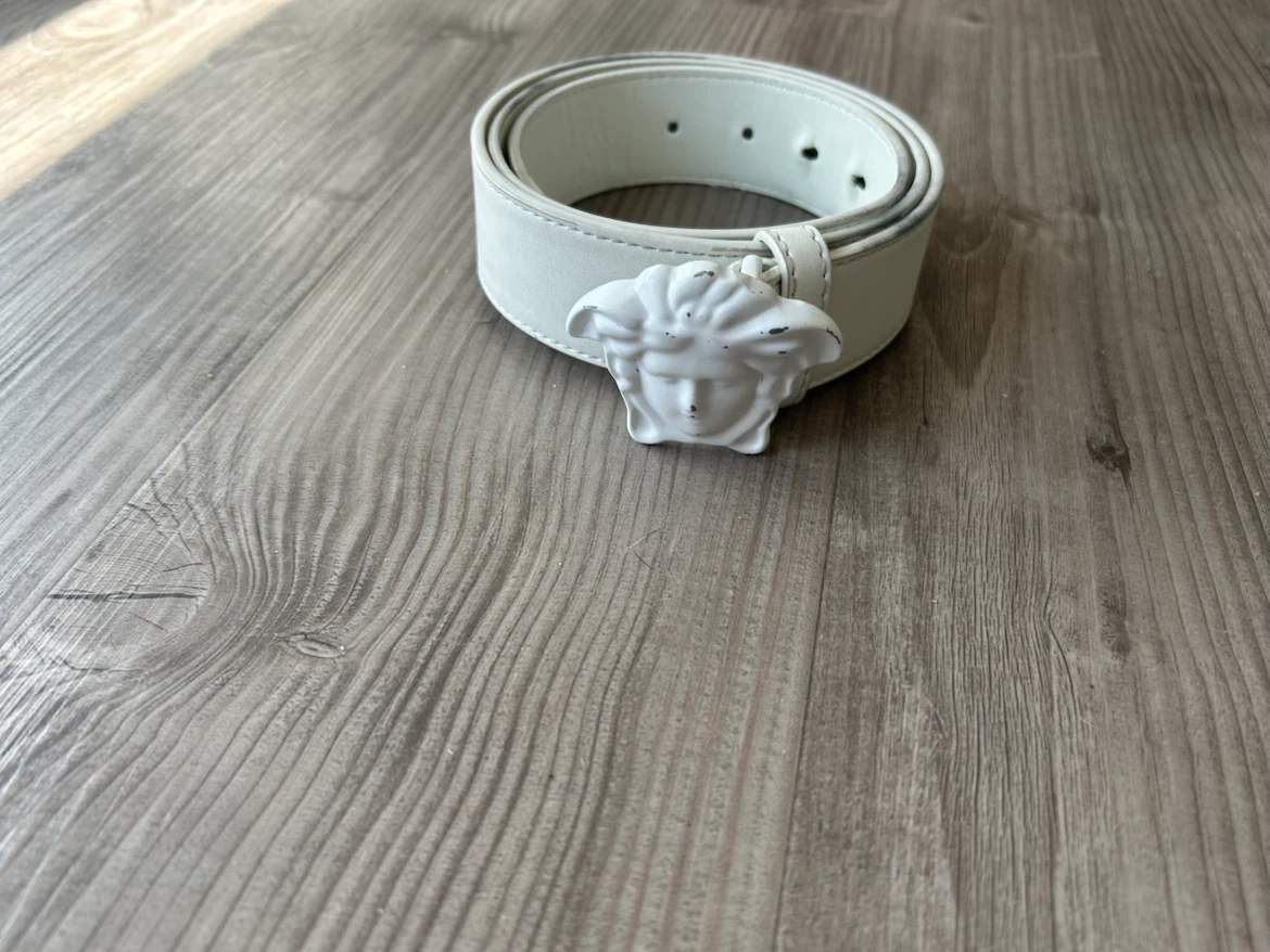 Versace White Medusa Belt