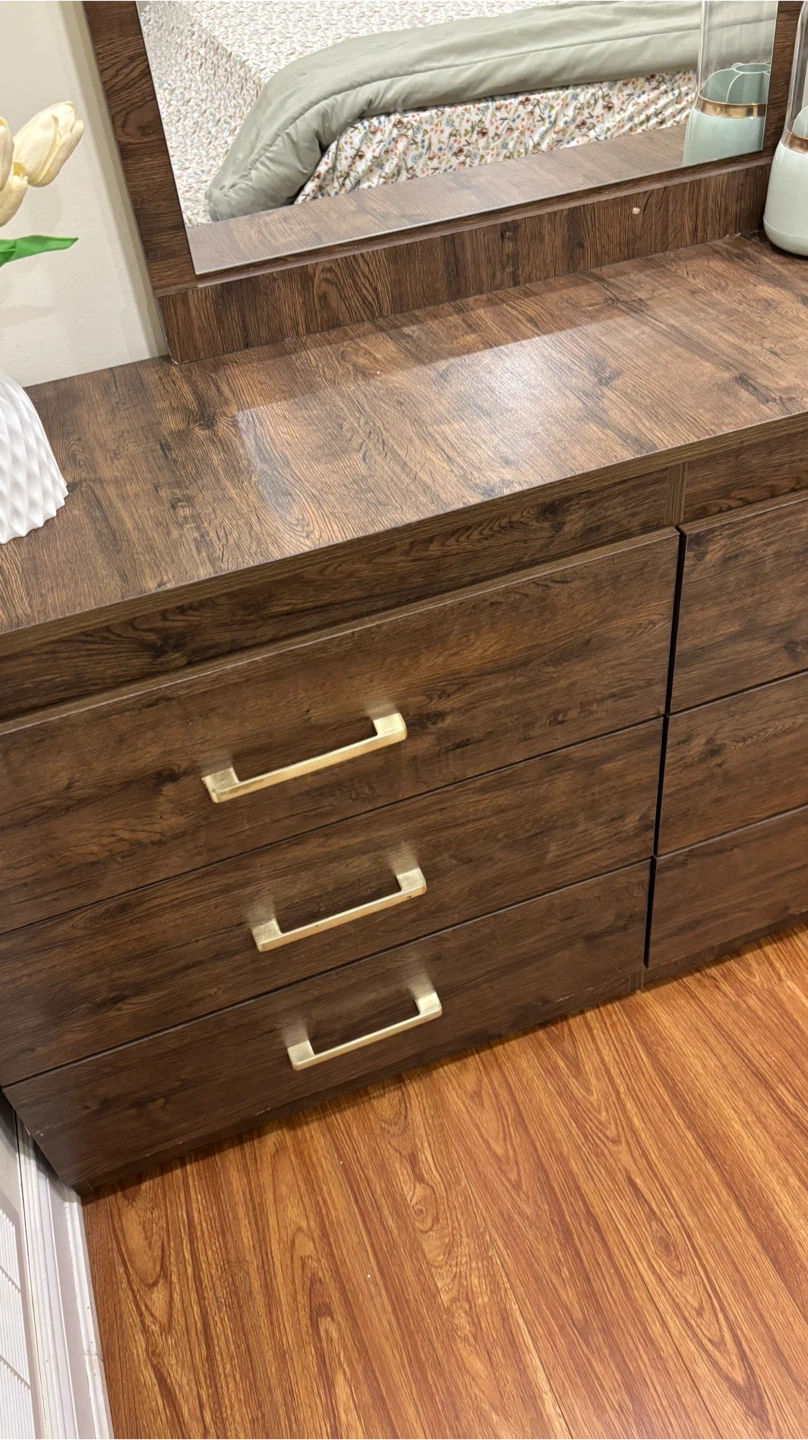 Brand new King size Dark wood bedroom set for sale - photo 5