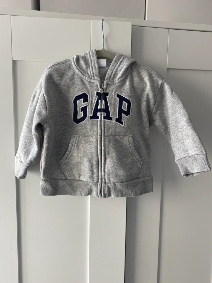 Baby Gap grey zip-up hoodie