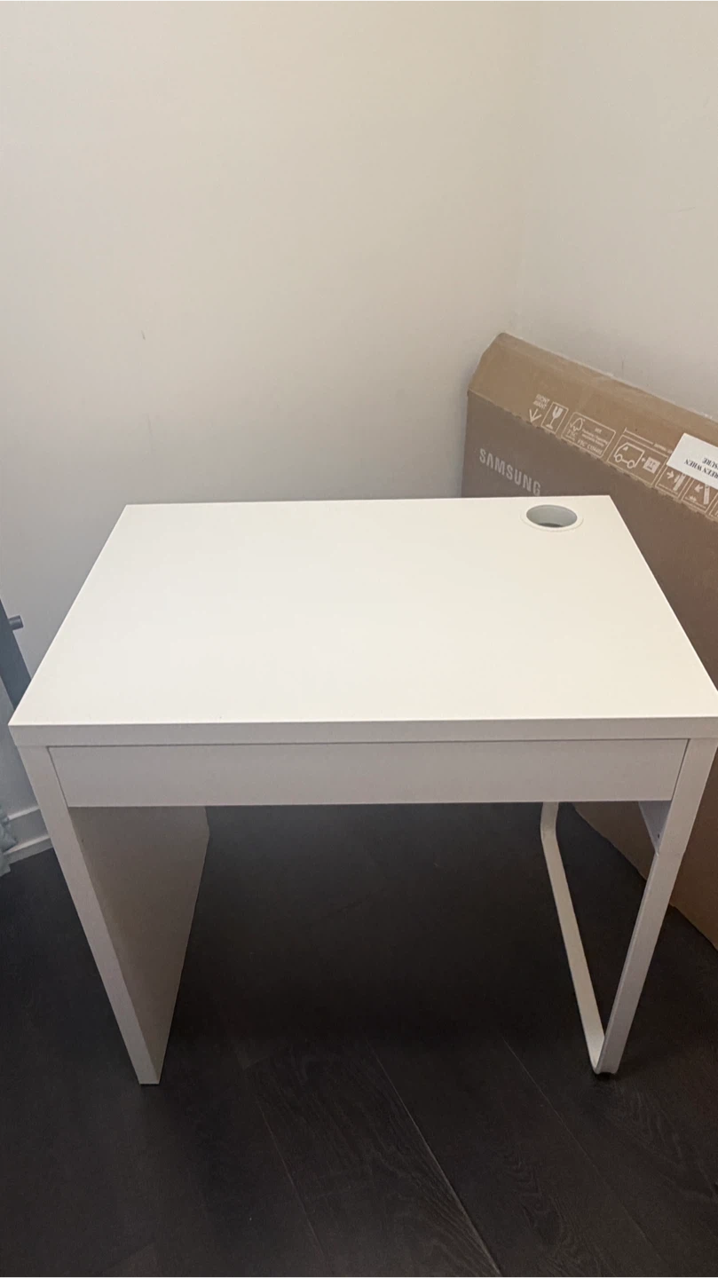 White IKEA MICKE Desk