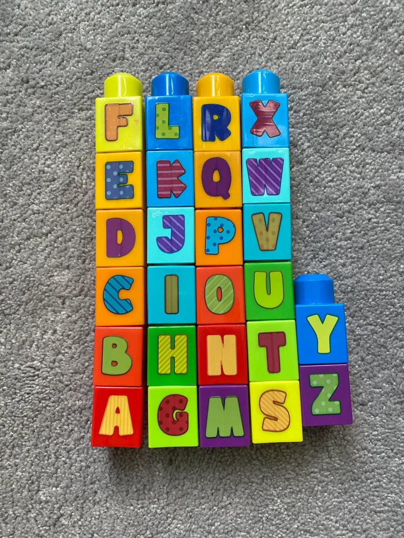 Mega Bloks Alphabet Letter Building Blocks
