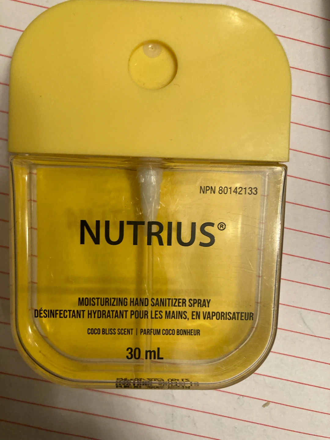 Nutrius Moisturizing Hand Sanitizer Spray