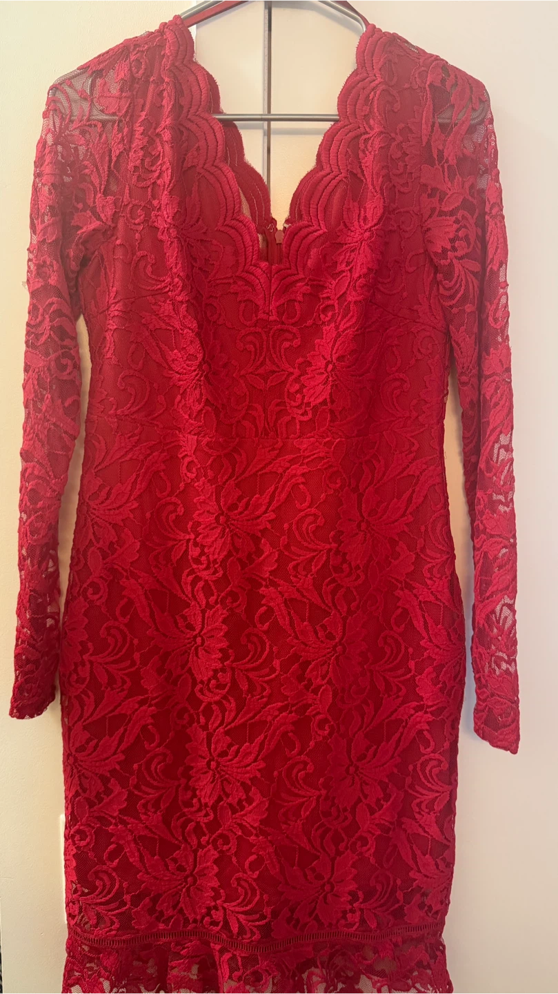 Le Château Red Lace Dress