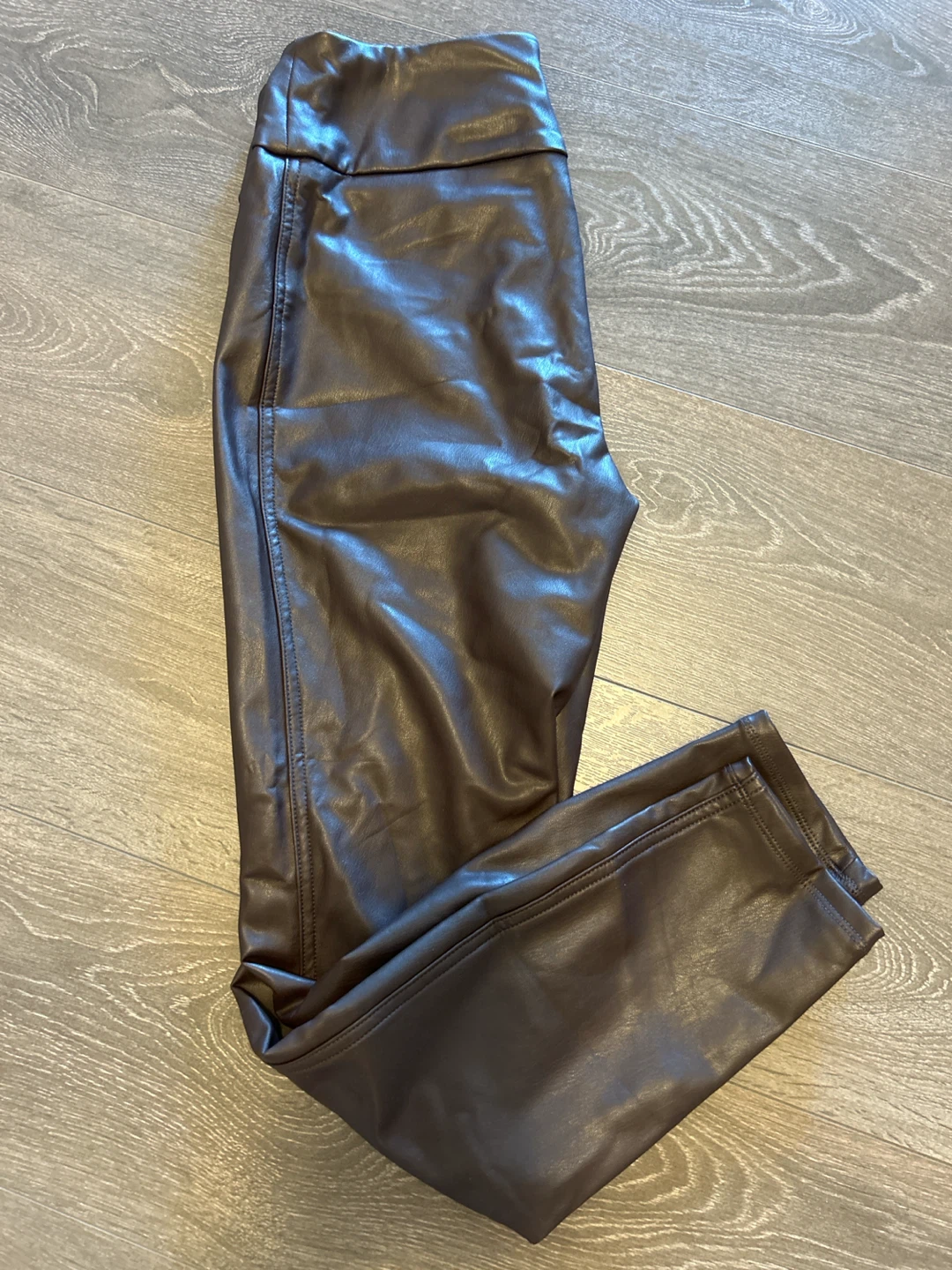 Reitmans Brown Vegan Leather Leggings - Size 8