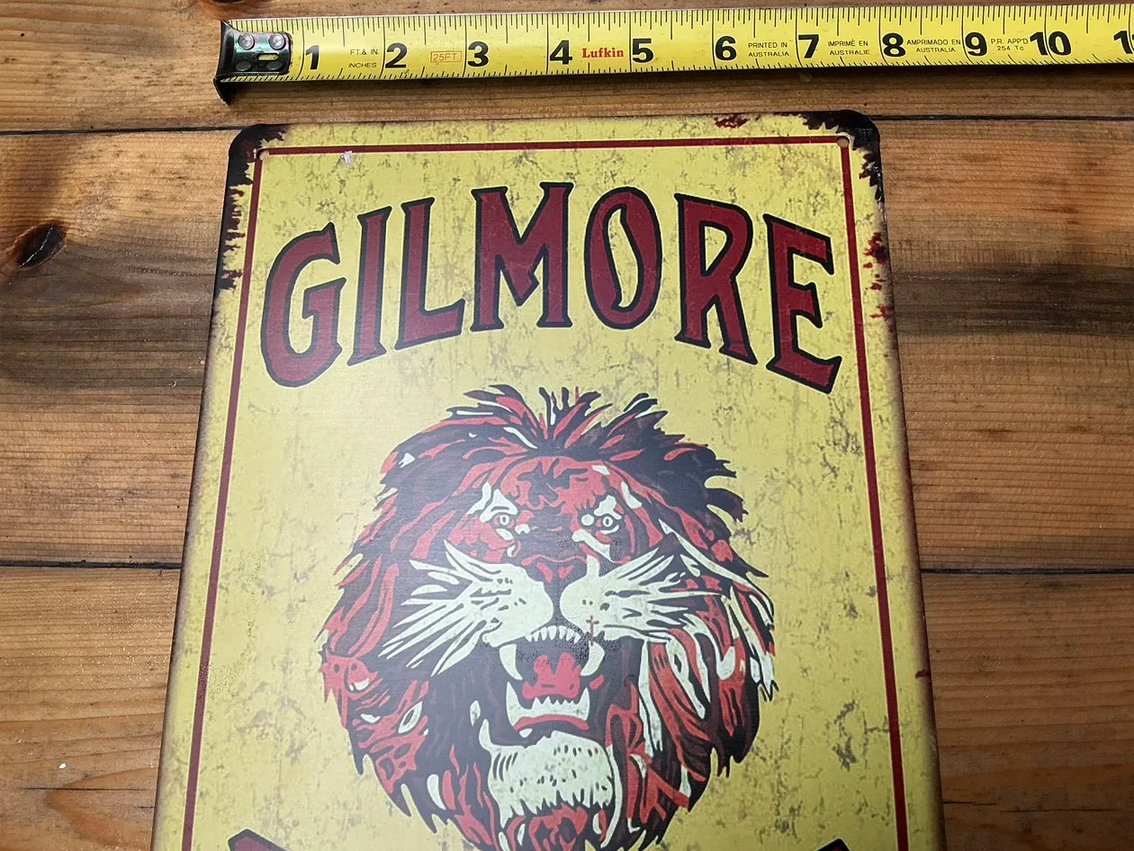 Gilmore Gasoline Tin Sign ! - photo 2