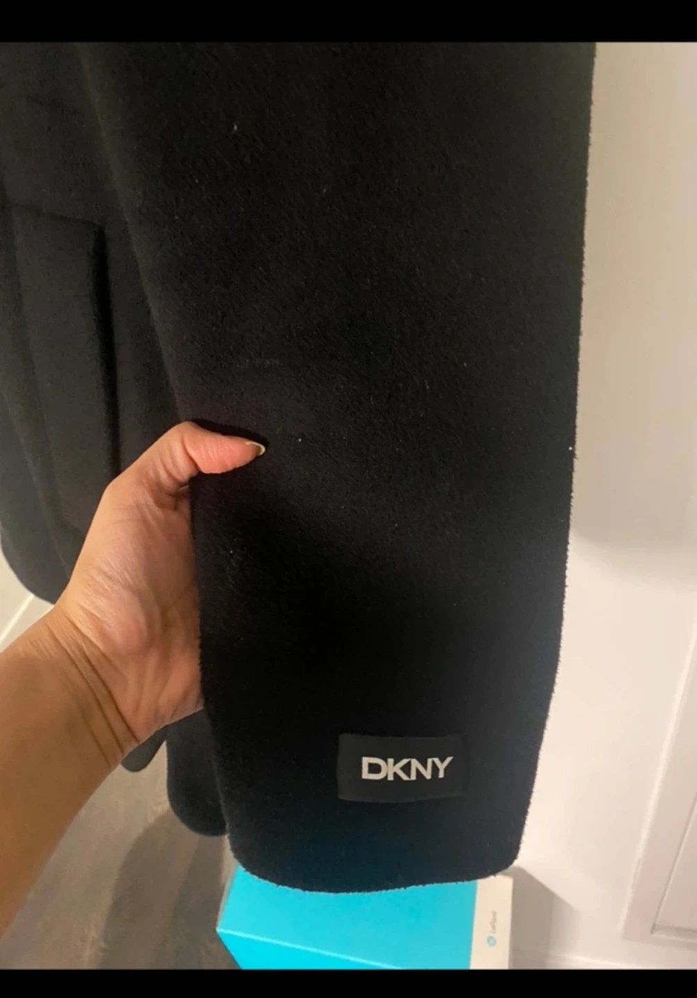 DKNY Black Fur Hooded Coat Retails over $200 - photo 5
