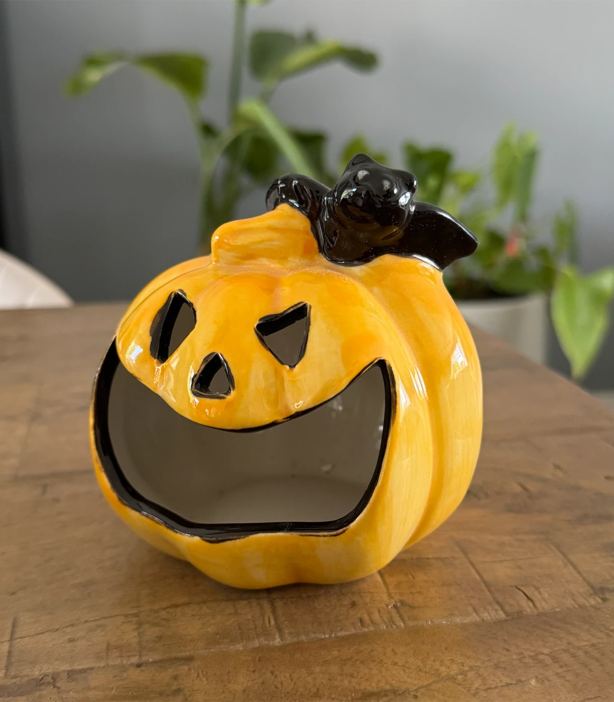 Ceramic Halloween Pumpkin Figurine