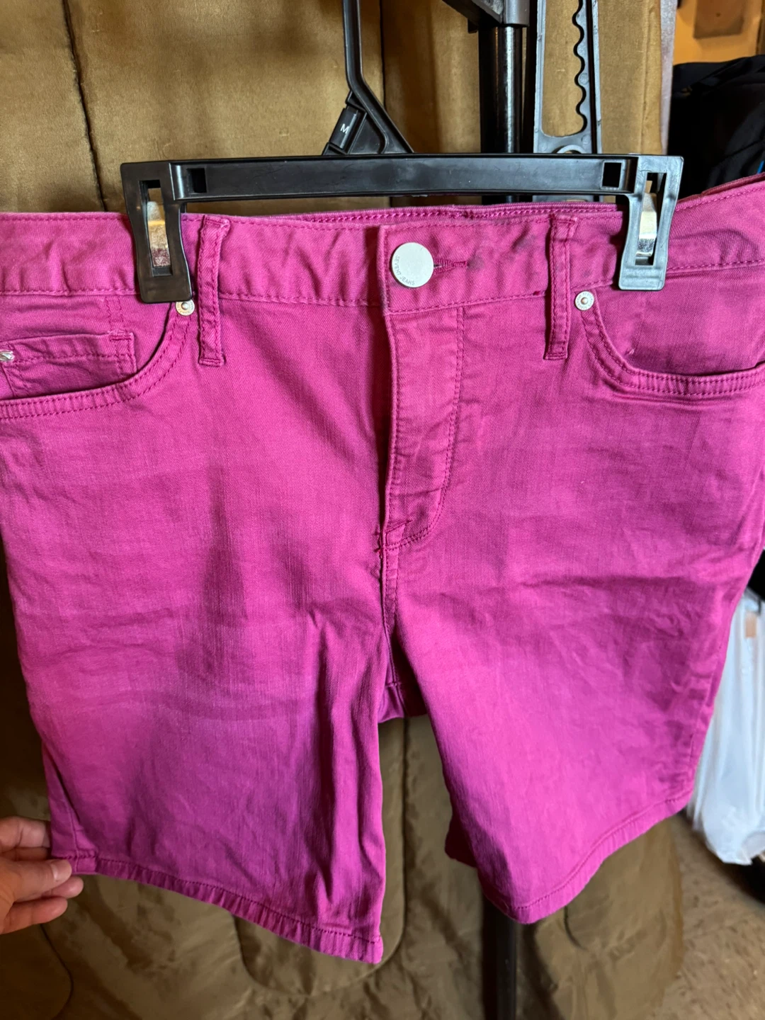 Seven7 Pink Denim Shorts Size 10 - photo 2