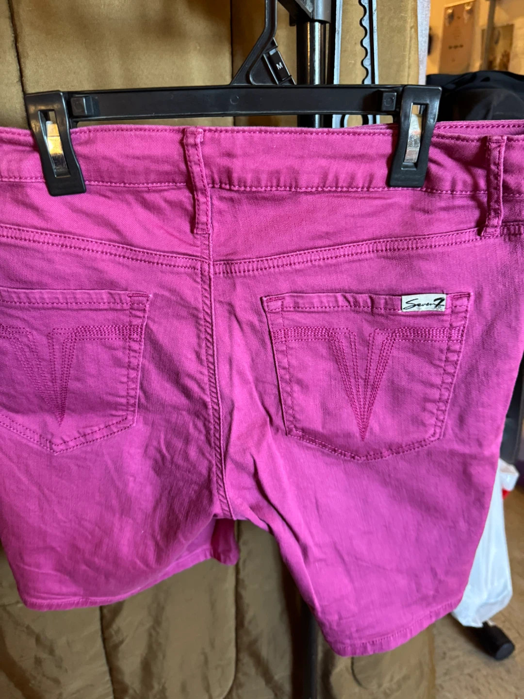 Seven7 Pink Denim Shorts Size 10 - photo 3