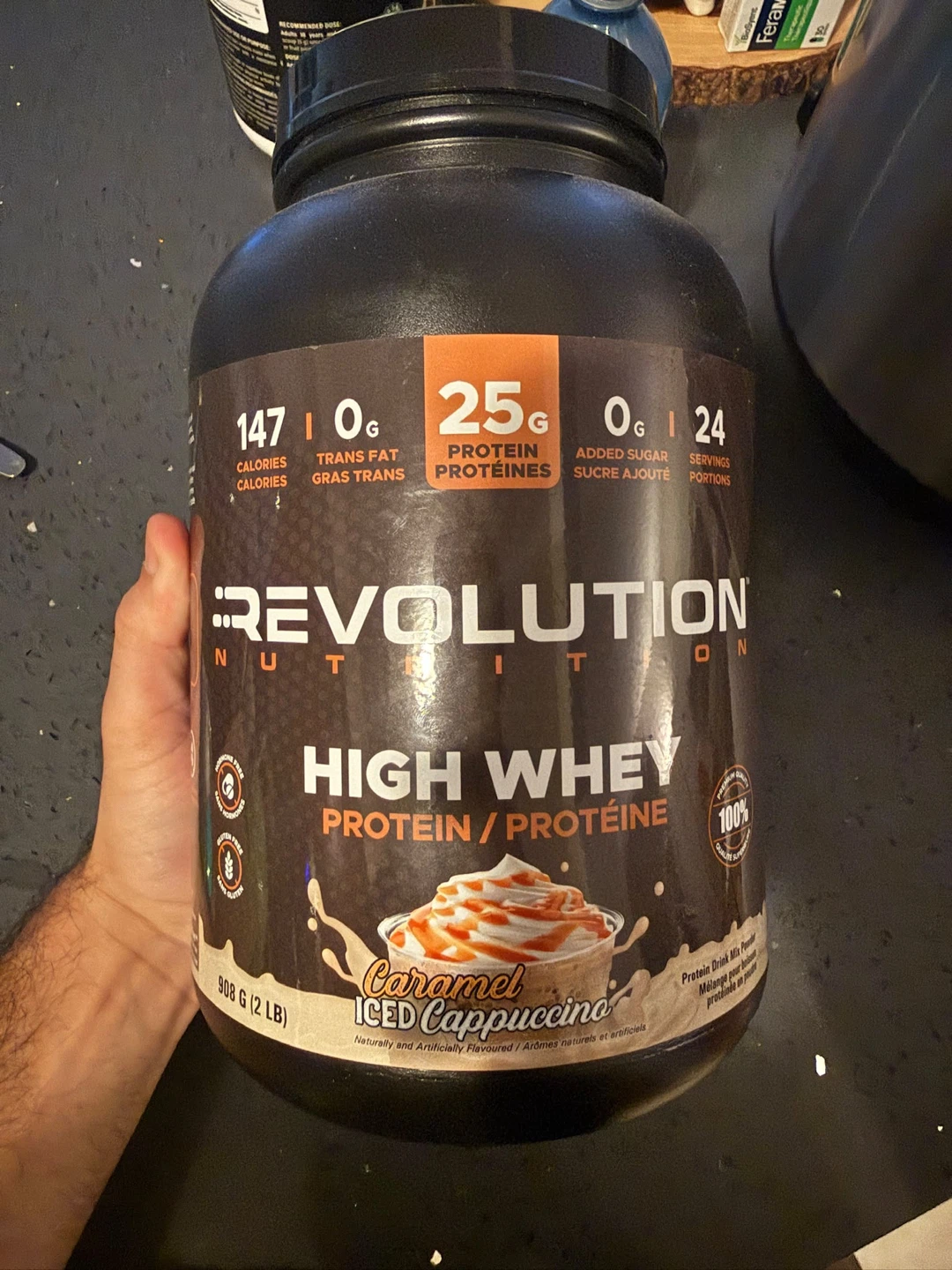 Whey Protein Caramel Iced Cappuccino