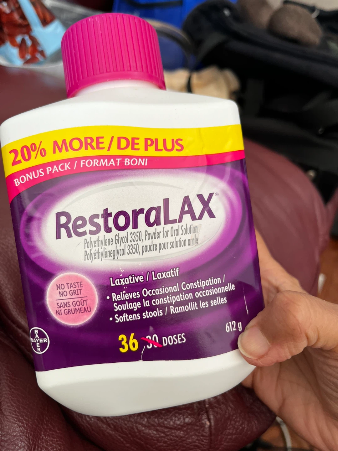 RestoraLAX Polyethylene Glycol 3350 Powder 612g