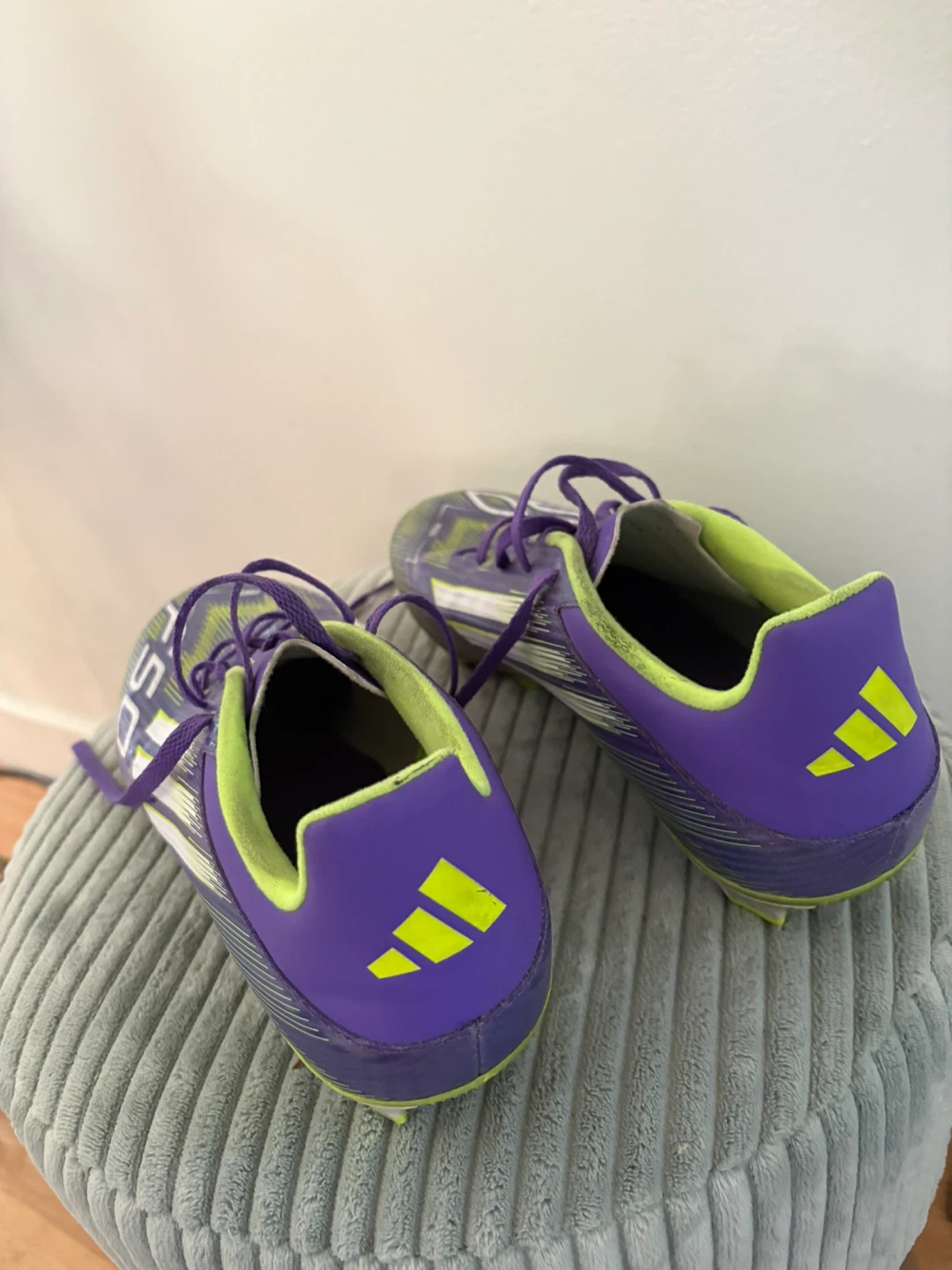 Adidas F50 Soccer Cleats Purple and Lime - photo 2