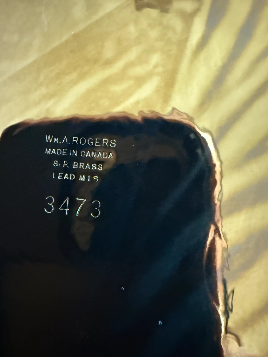 Wm. A. Rogers S.P. Brass Round Serving Tray - photo 3