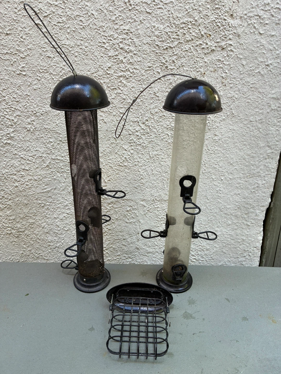 3 Wild Bird Feeders - Mesh Nyjer, Tube & Suet Cage