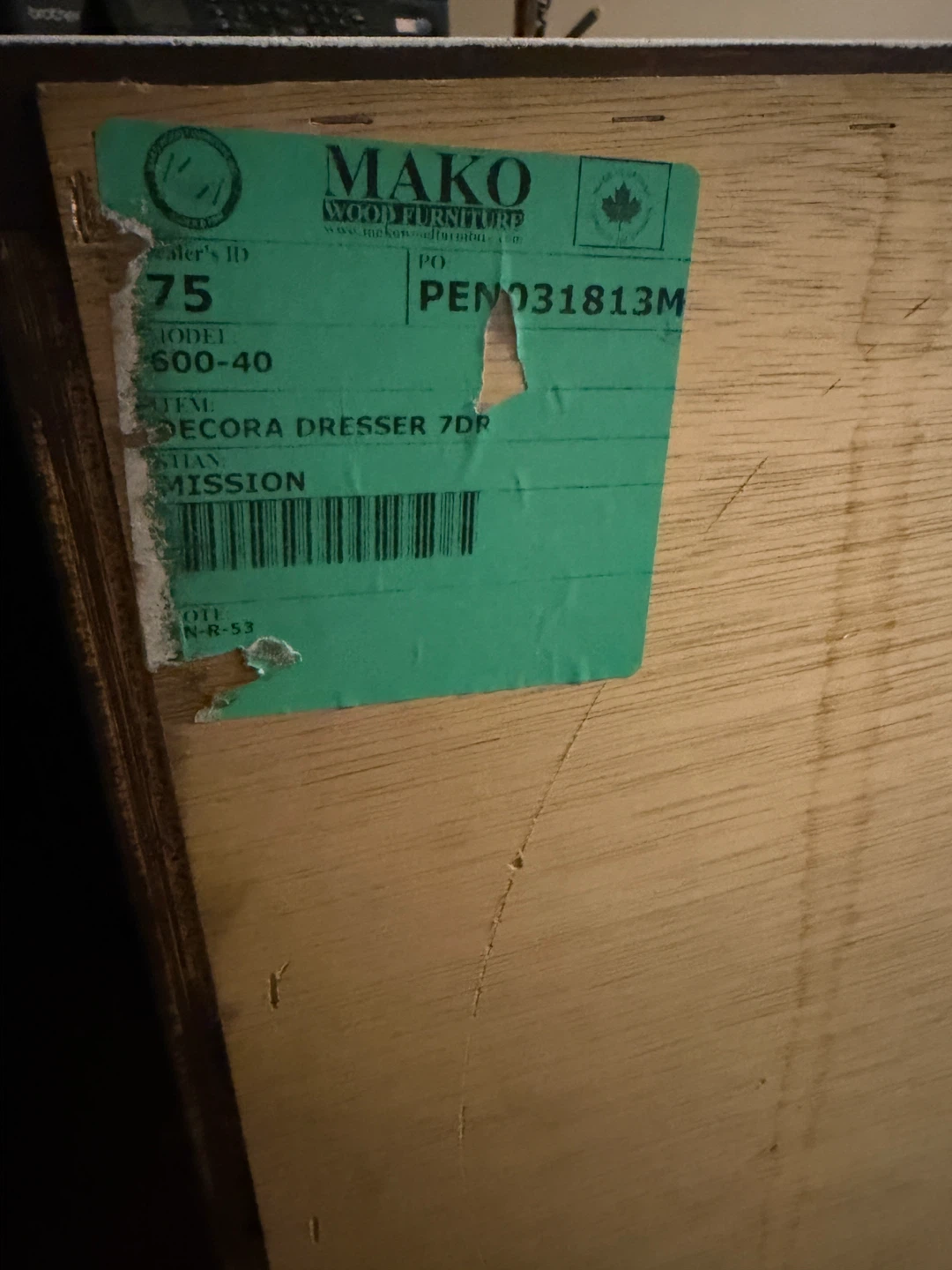 Mako Wood Furniture Decora 7-Drawer Dresser - photo 3