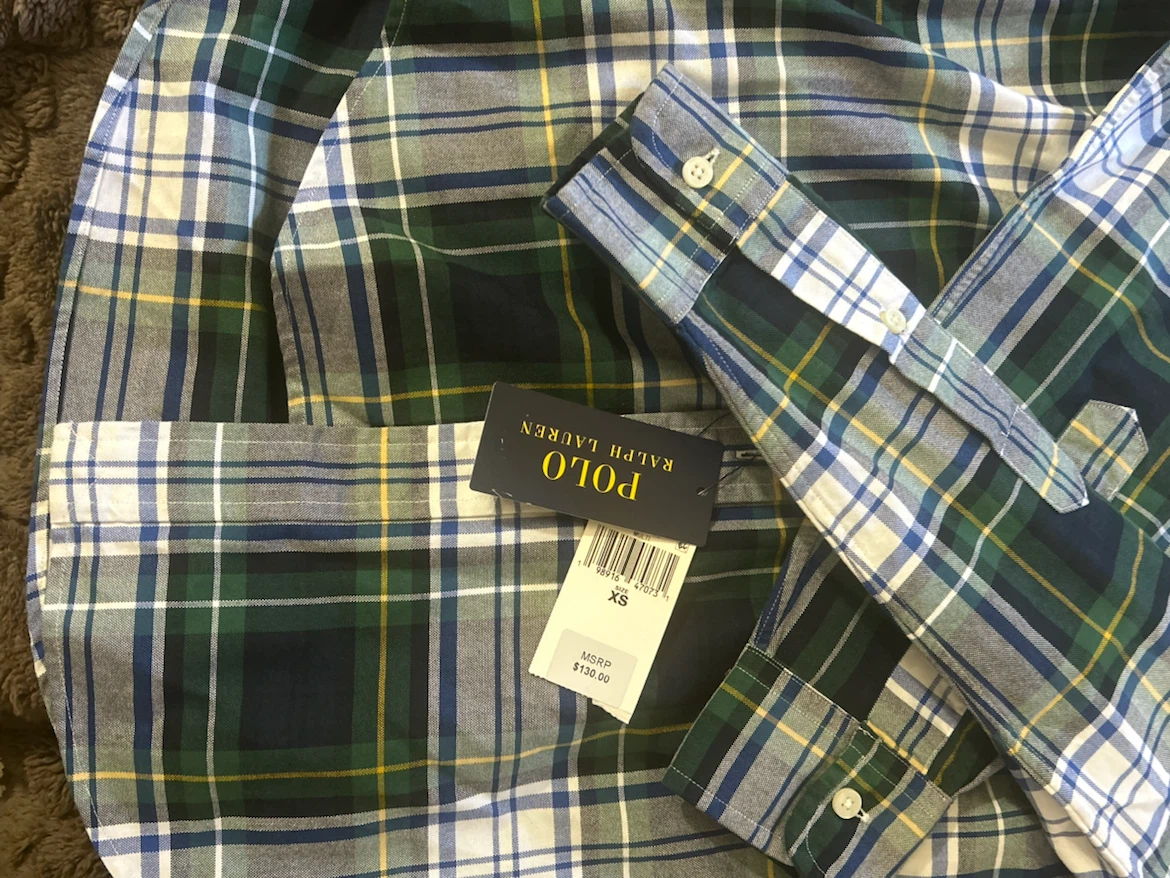 Polo Ralph Lauren Classic Fit Plaid Shirt Size XS - photo 2