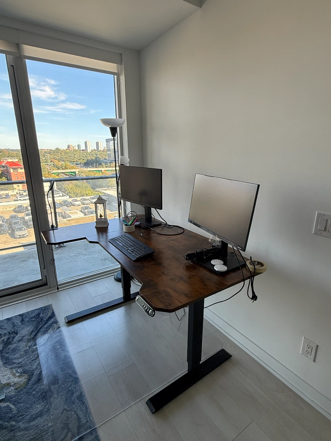 Daycia L-Shaped Adjustable Standing Desk