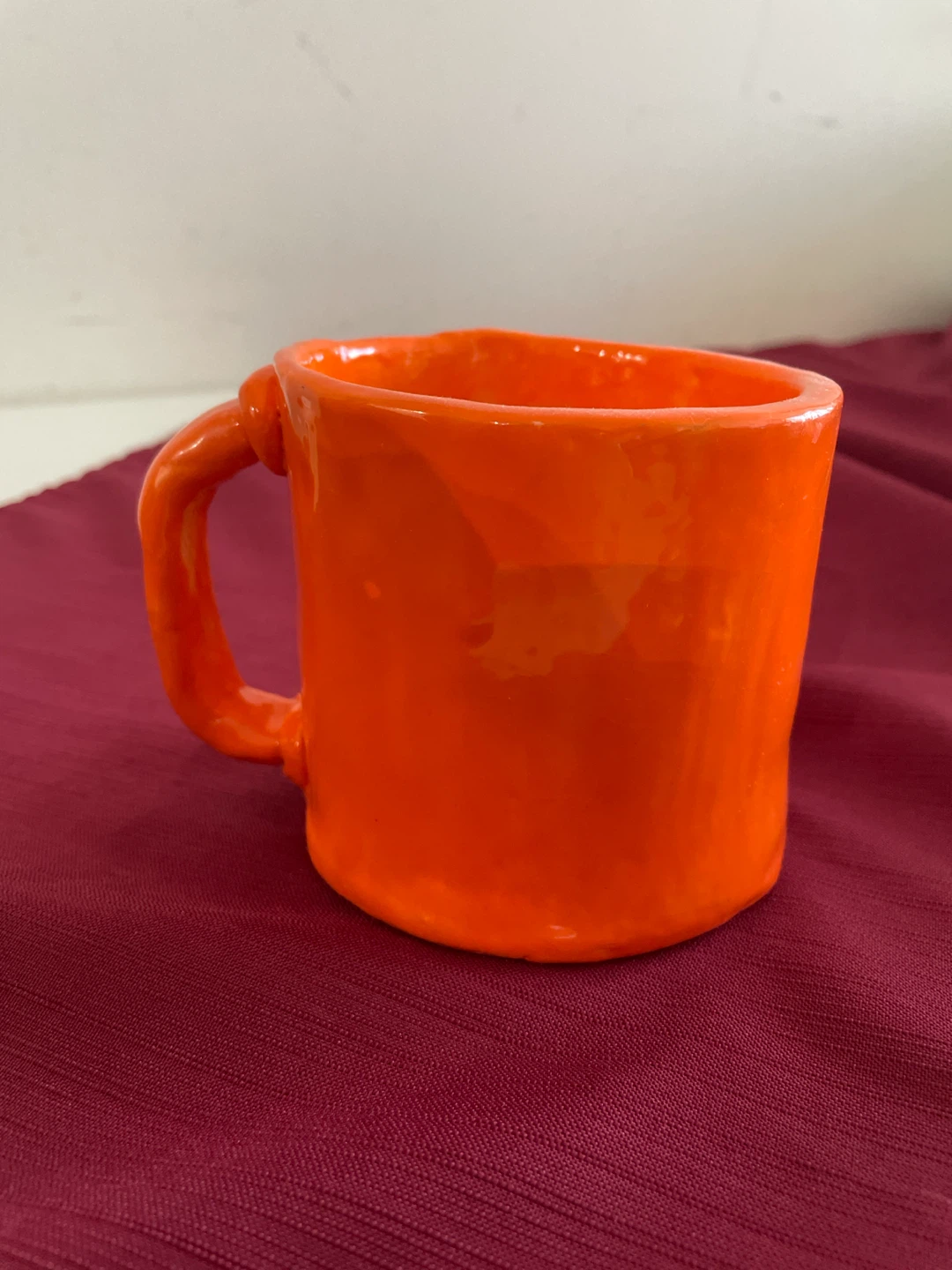 Handmade Orange Ceramic Mug