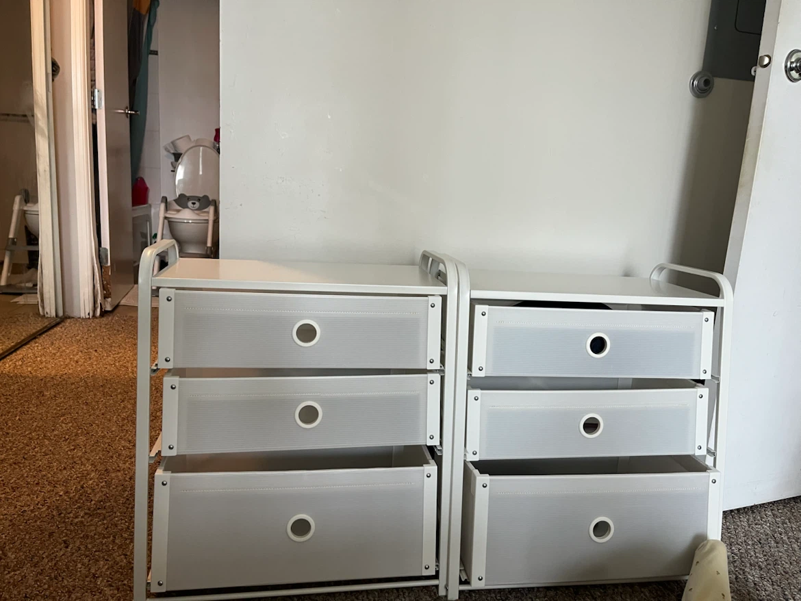 Ikea Set of Two White Storage Drawer Carts - photo 2