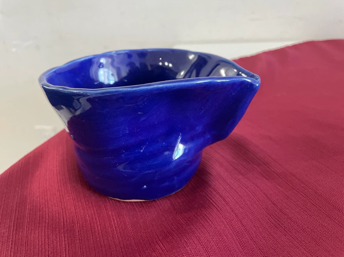 🎁 FREE - Handmade Blue Ceramic Bowl