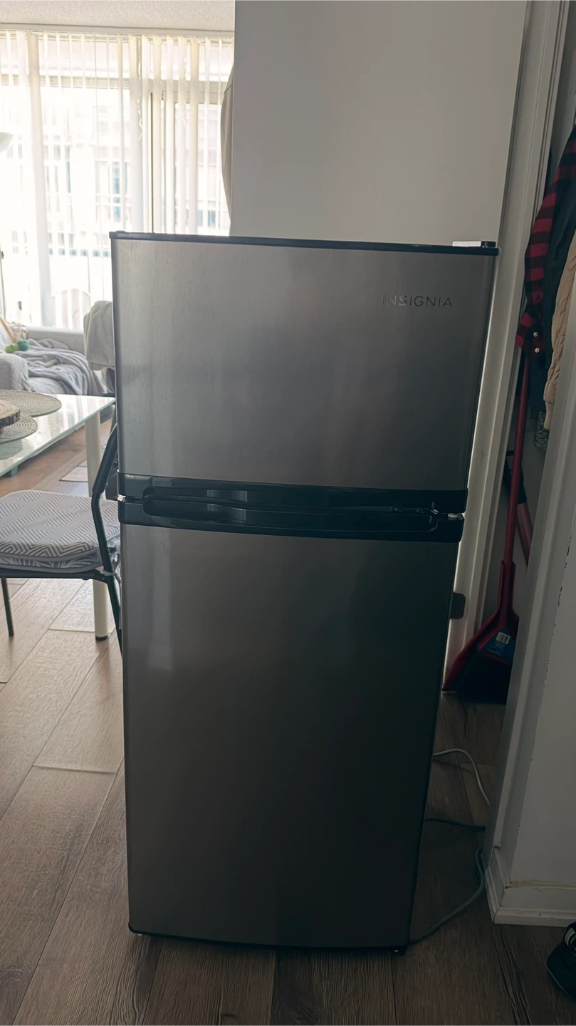 Insignia Stainless Steel Compact Fridge with Freezer