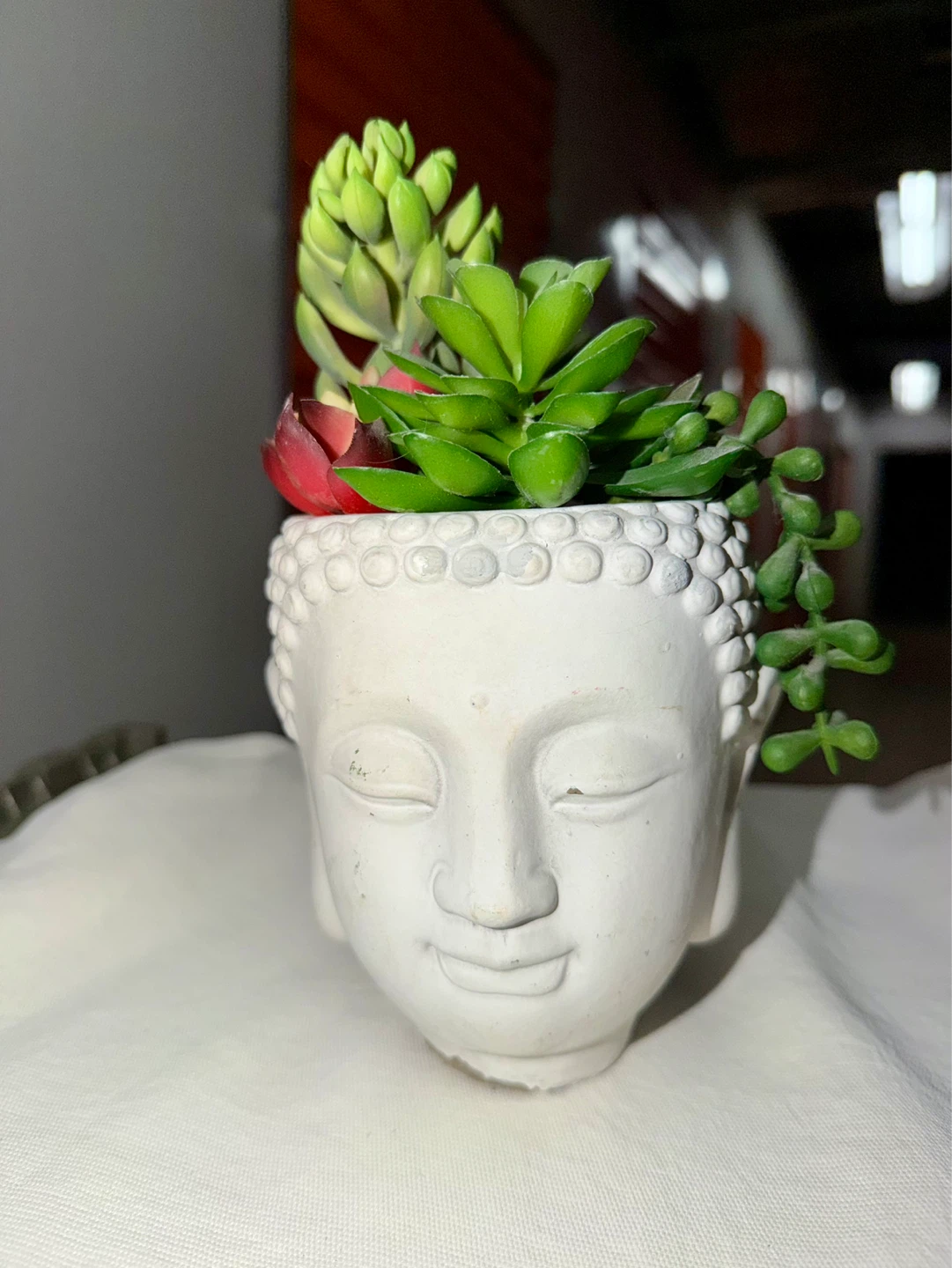 Set of 2 Buddha Head Succulent Planters - photo 2