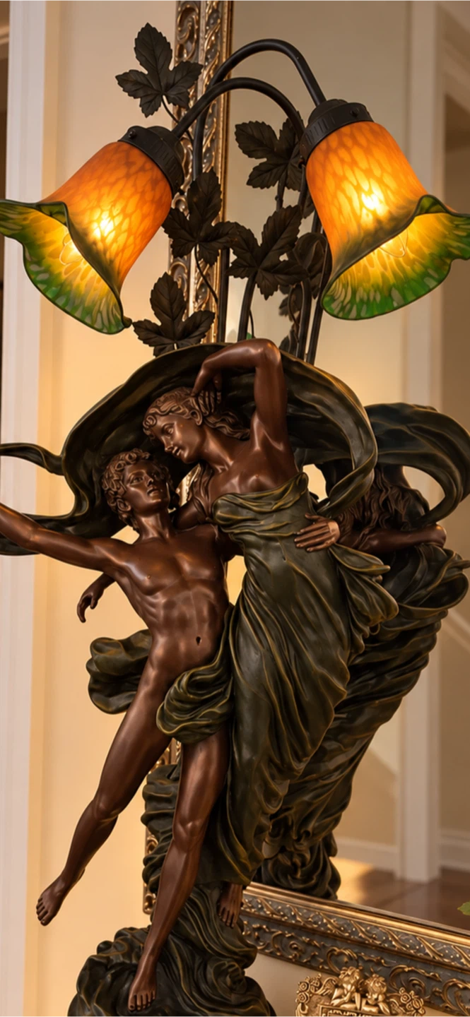 Art Nouveau Style Figural Table Lamps - photo 4