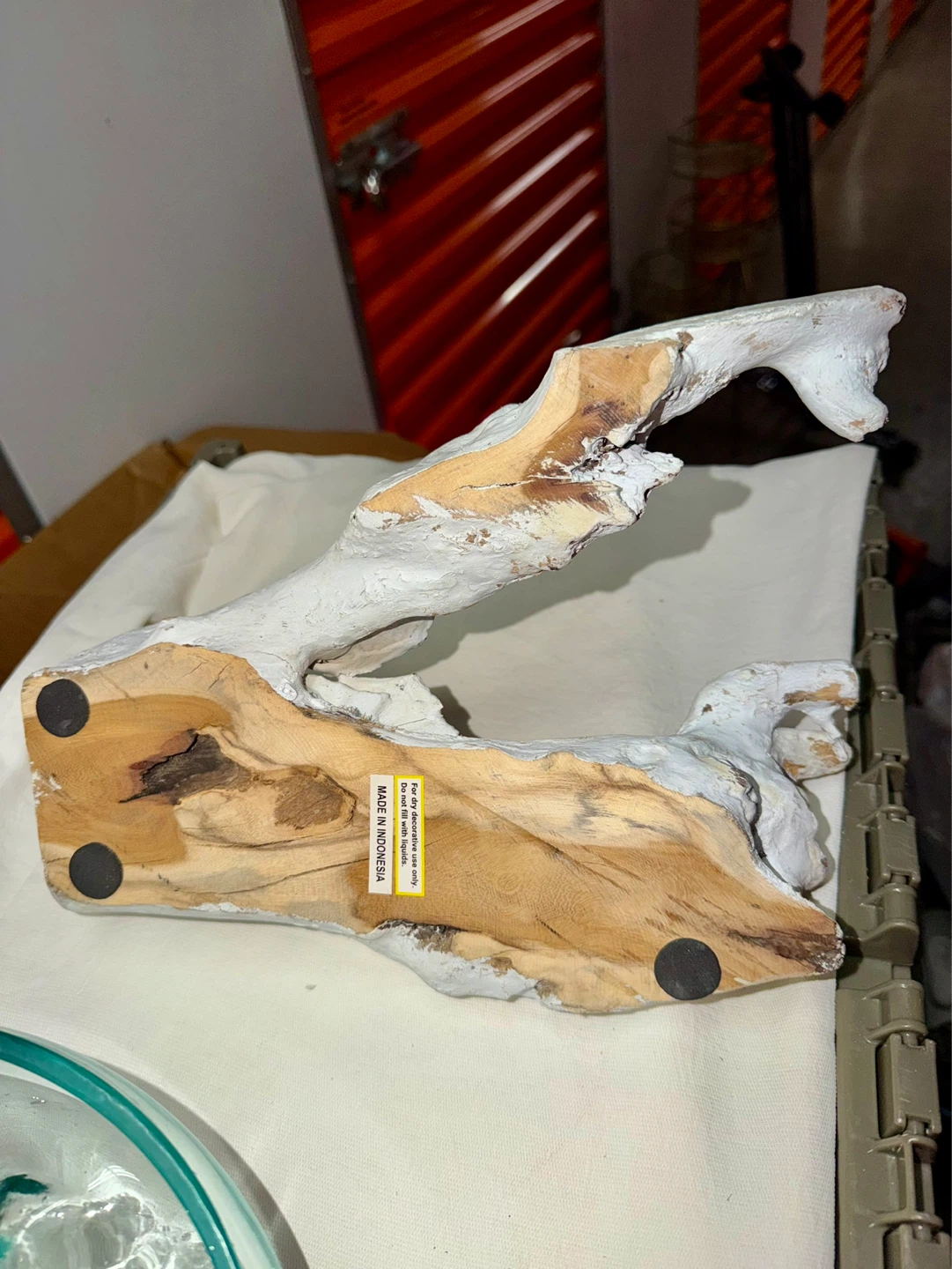 Natural Wood and Glass Decorative Bowl - photo 2