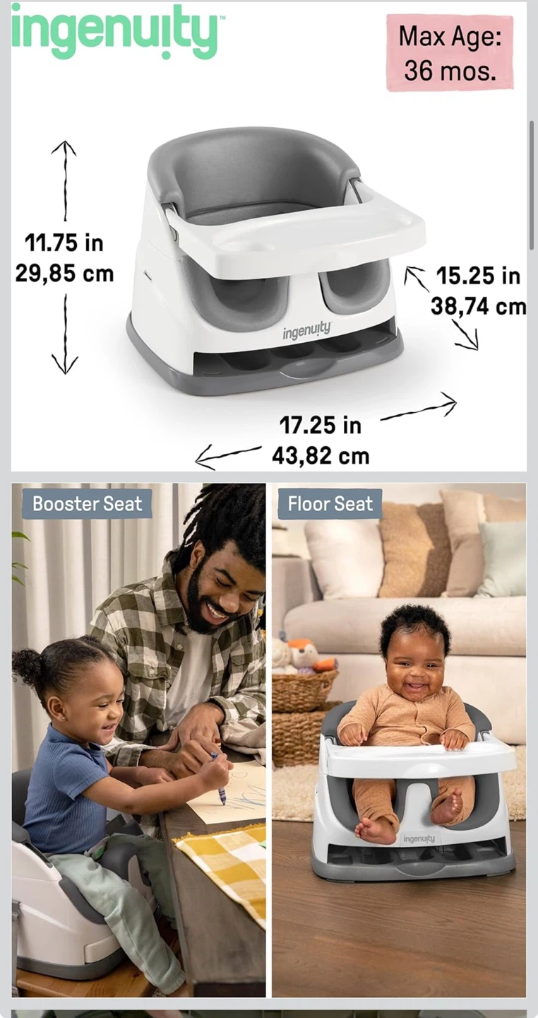 Ingenuity Baby Booster and Floor Seat - photo 2