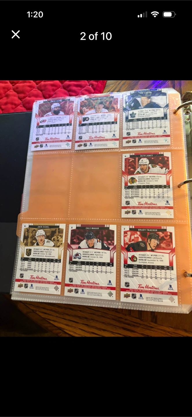 Tim Hortons 2023-2024 Upper Deck Hockey Card Collection