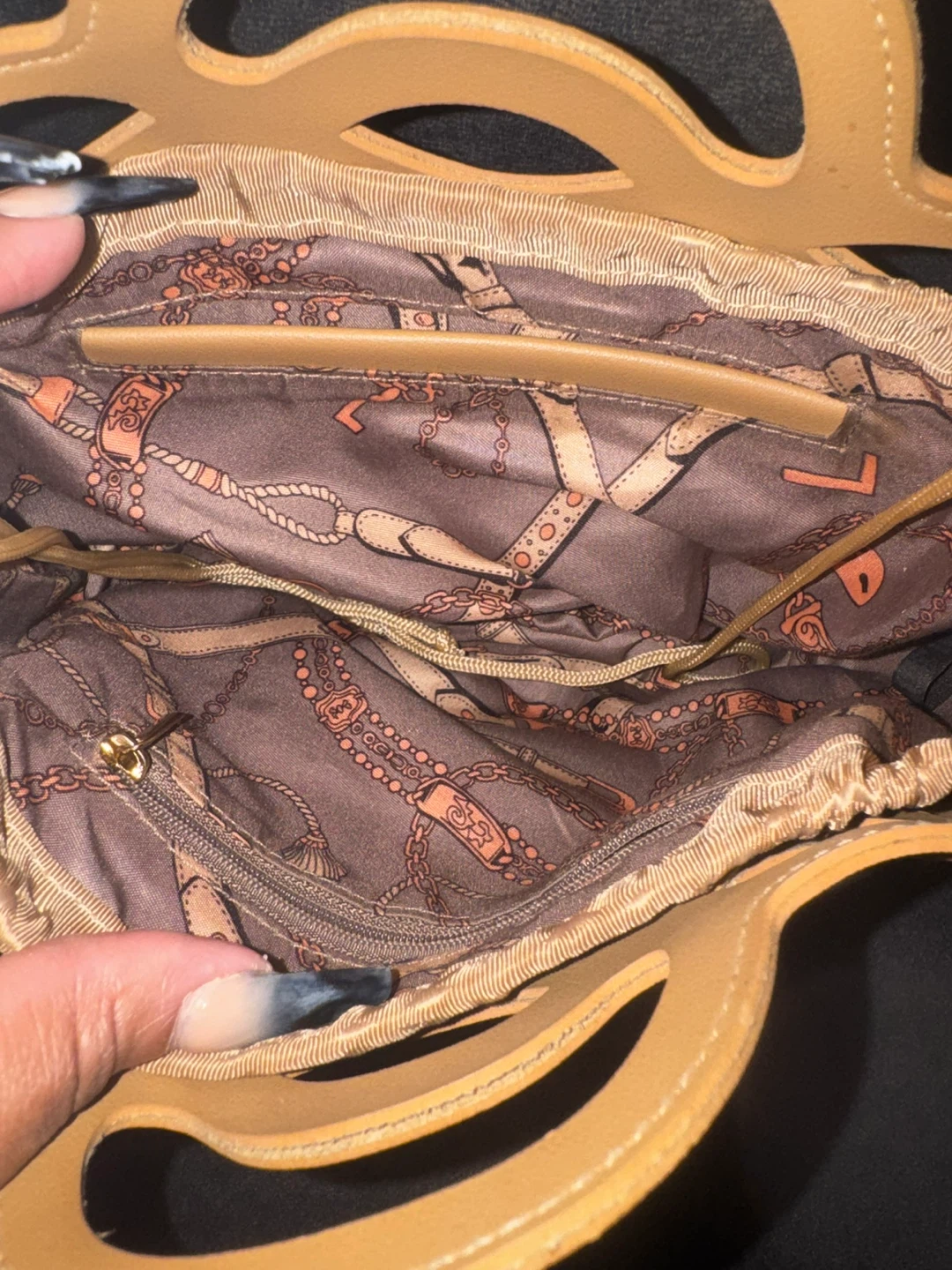 Tan Laser-Cut Tote Bag - photo 2