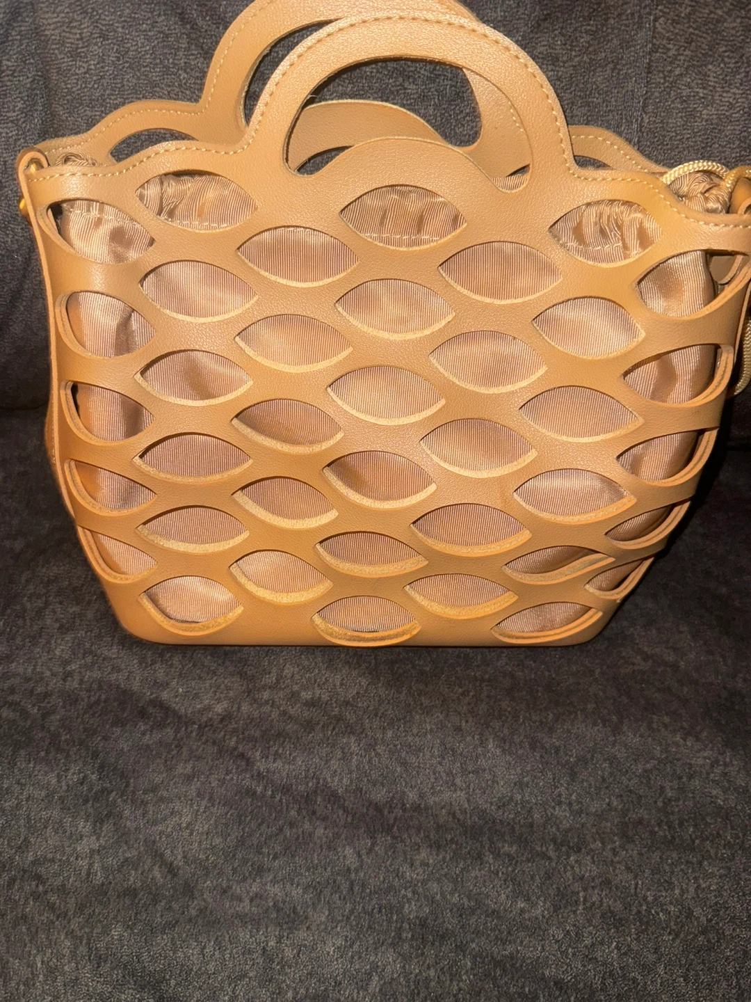 Tan Laser-Cut Tote Bag - photo 3