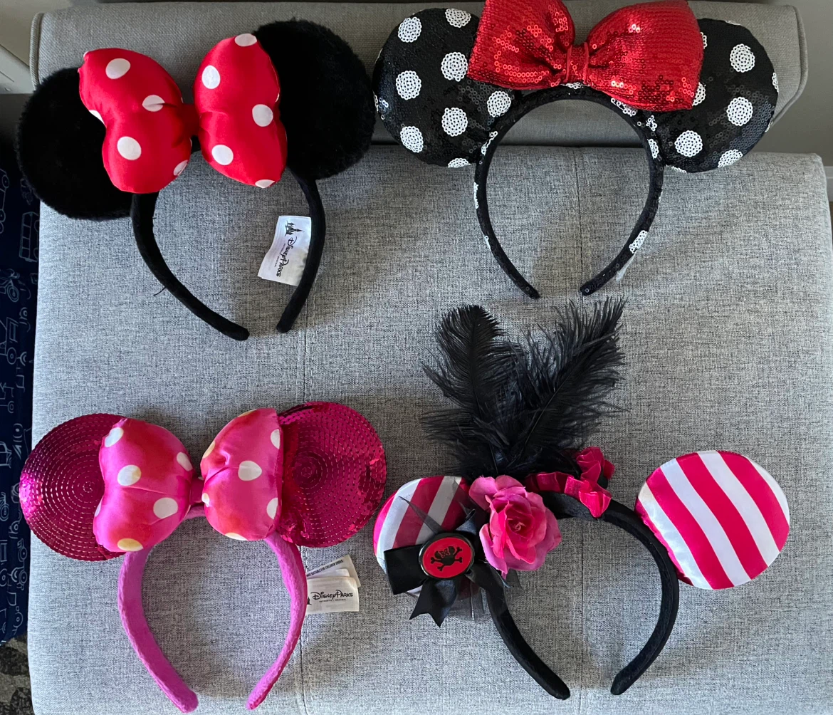 Set of 4 Disney Parks Minnie Mouse Headbands