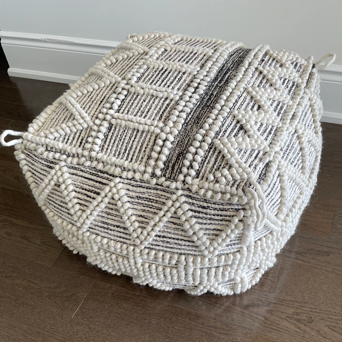 Wool Blend Pouf Ottoman