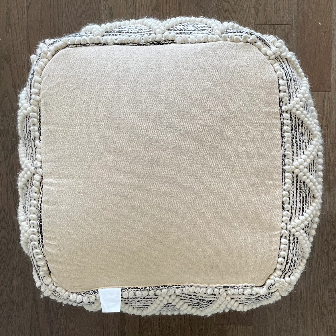 Wool Blend Pouf Ottoman - photo 3