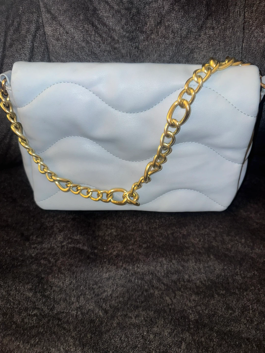 Primark Light Blue Quilted Chain Bag