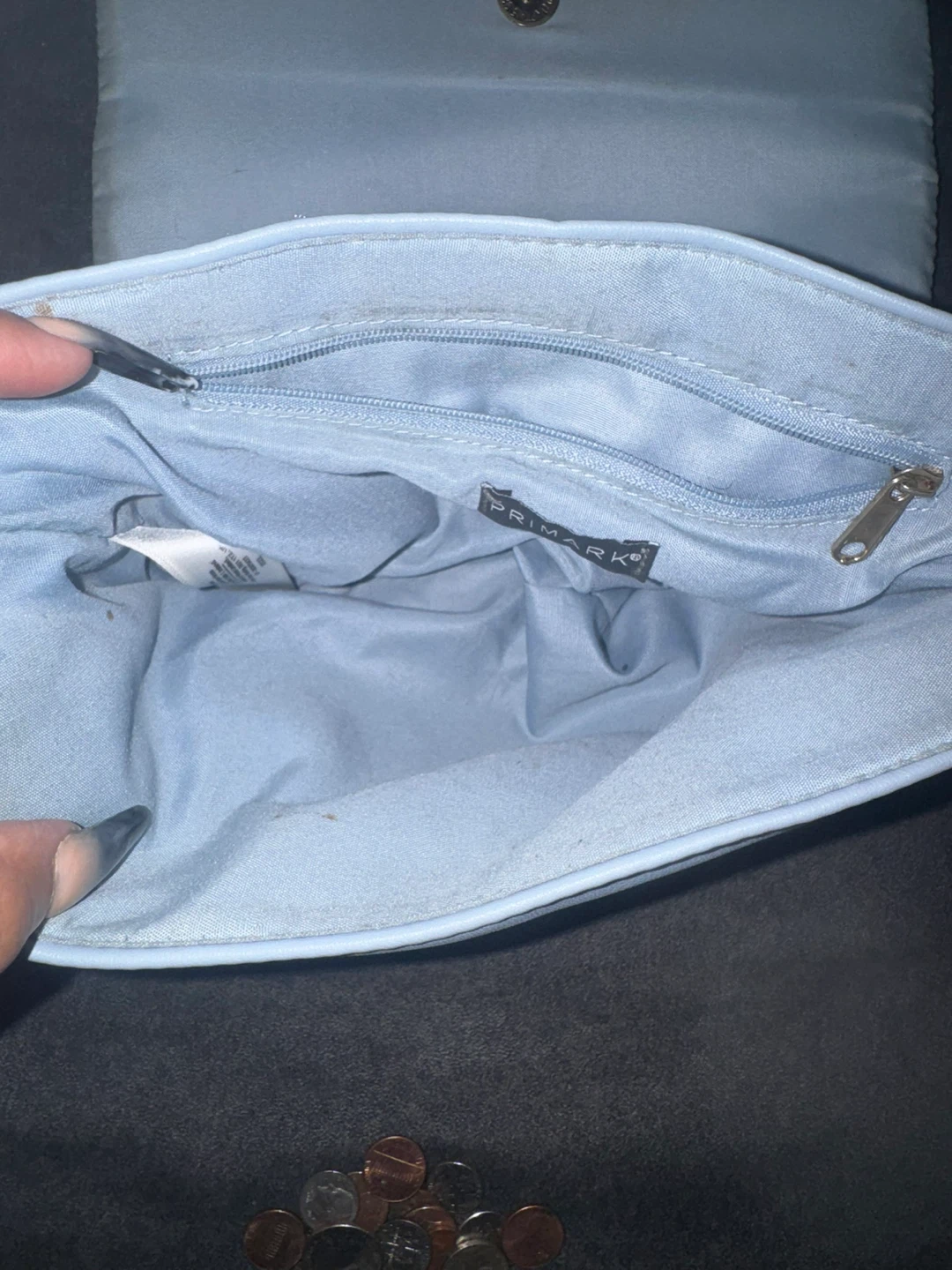 Primark Light Blue Quilted Chain Bag - photo 3
