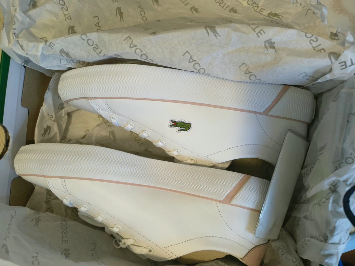 Lacoste Gripshot BL 21 Sneakers - White/Light Pink - US 8