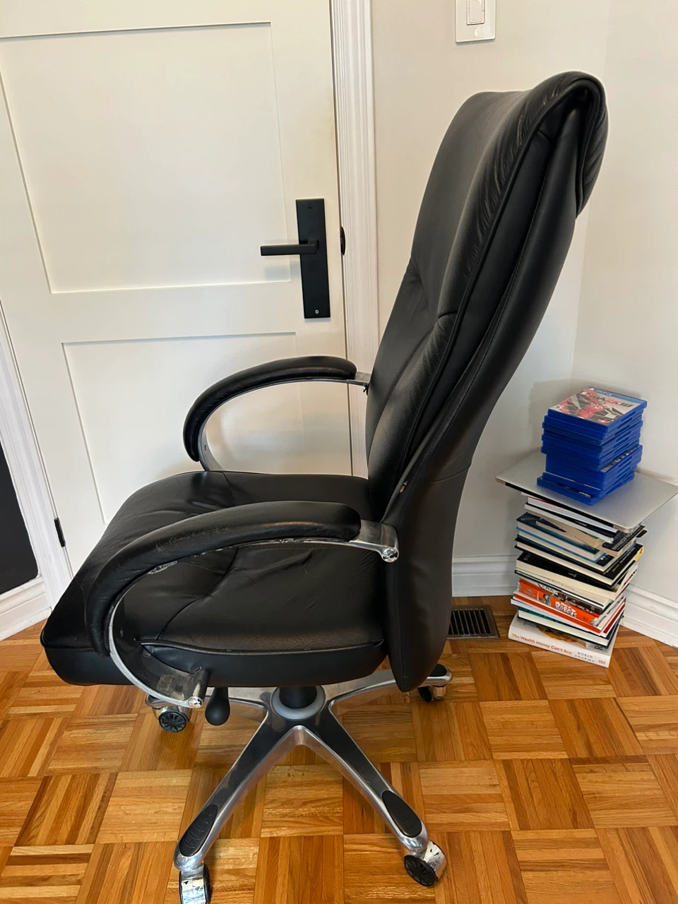 Black Leather Office Chair - photo 3