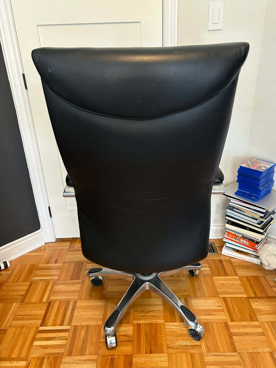 Black Leather Office Chair - photo 4