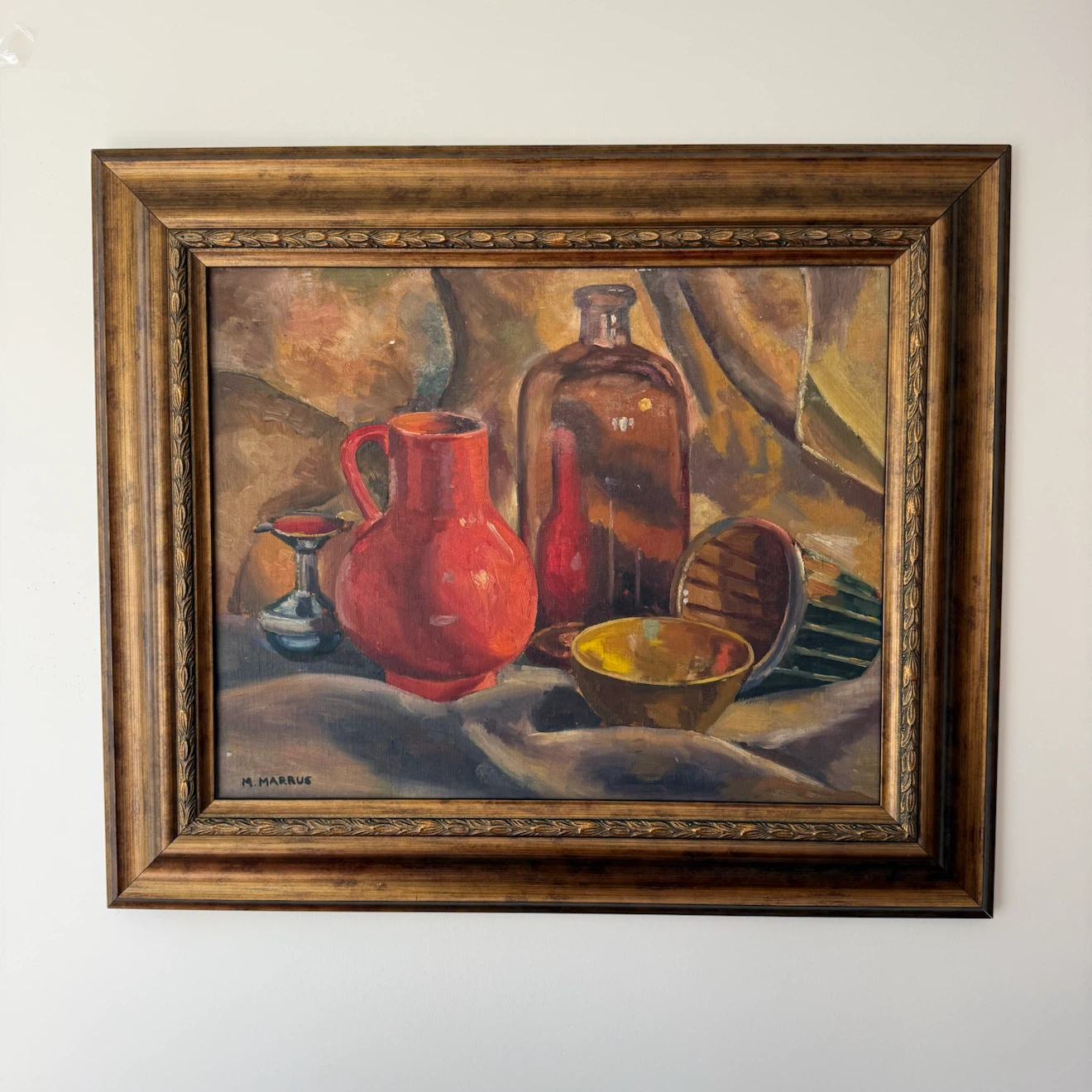 MCM still-life oil painting by Marrus