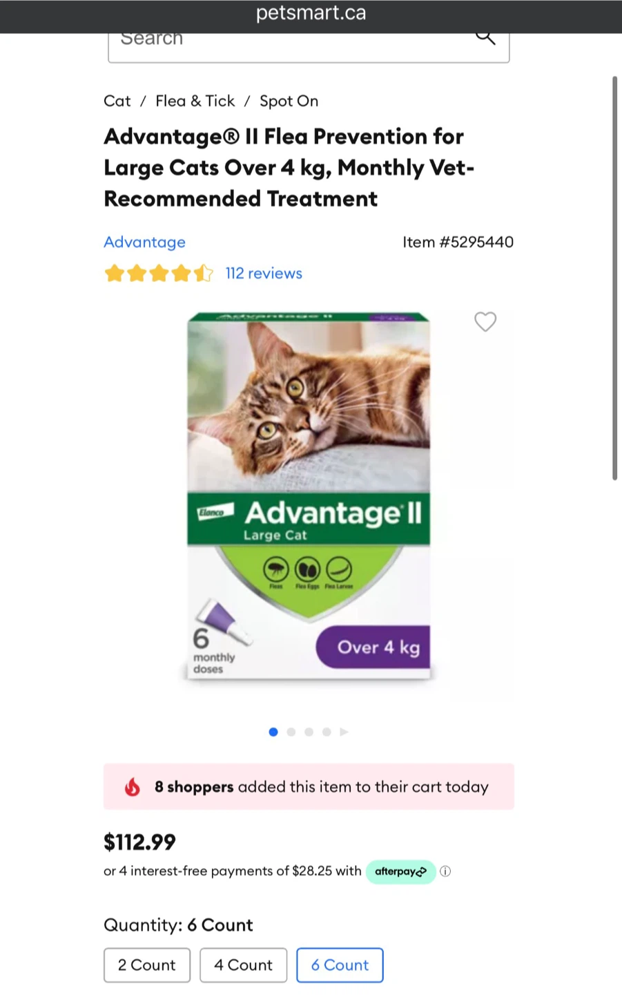 Advantage® II Flea Prevention for Large Cats Over 4 kg